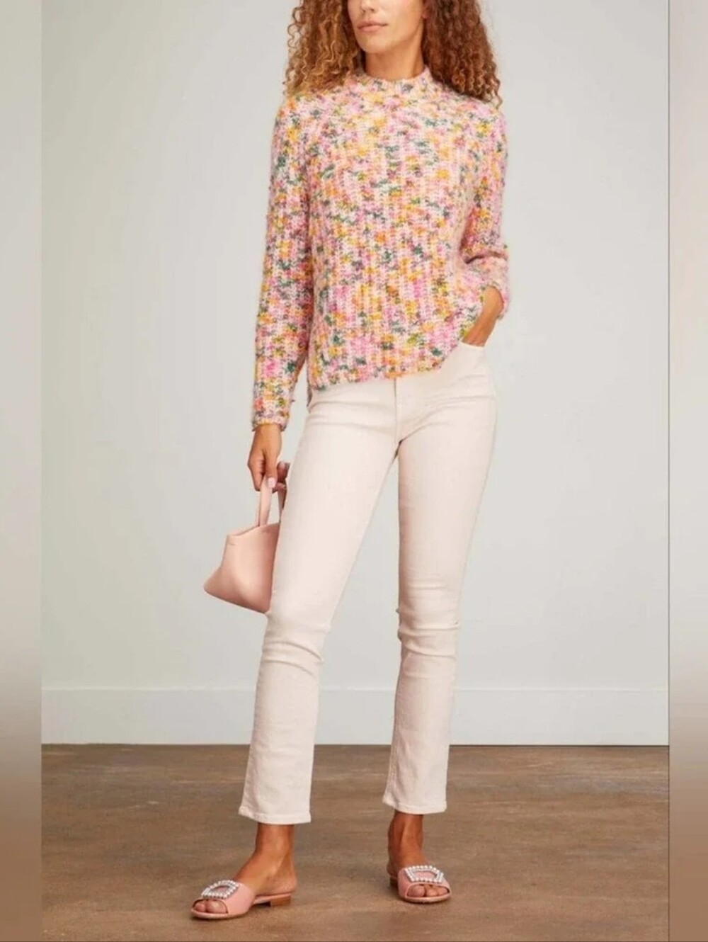 Mother The Dazzler Hover Jean In Date Night Pale Peach